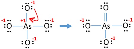 reduce charges of atoms in AsO4 3-